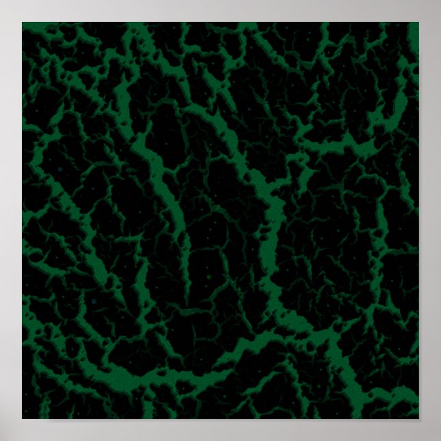 Poster Lave spatiale fissurée - Forêt (Devant)