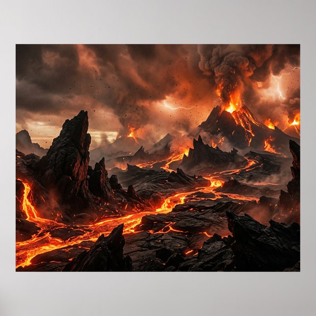 Poster Lave volcanique (Devant)