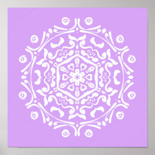 Poster Lavender Mandala