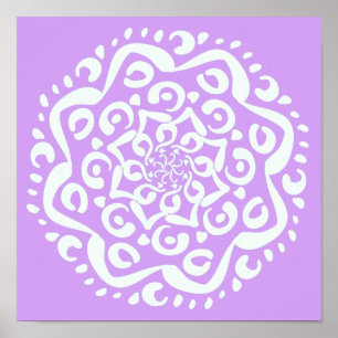 Poster Lavender Mandala
