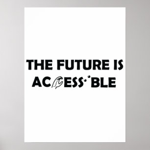 Poster L'avenir est accessible ASL Sign Language Braille