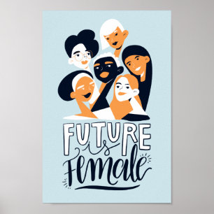 Poster L'Avenir Est Féminin Citation féministe motivati