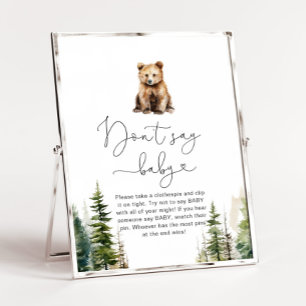Poster L'aventure attend l'ours de la forêt Ne pas dire j