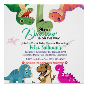 Poster L'aventure commence avec bébé Dino