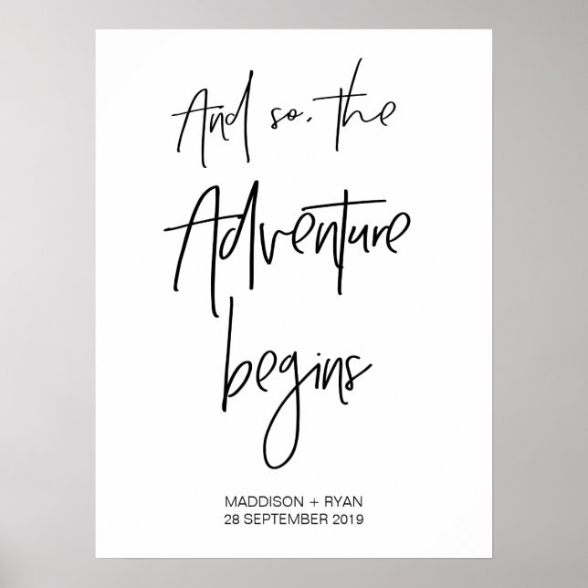 Poster L'aventure commence donc l'Affiche de bienvenue (Devant)