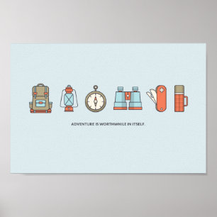 POSTER L'AVENTURE VAUT LA PEINE EN SOI