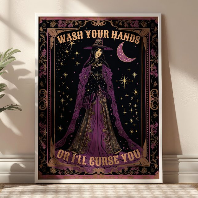 Poster Lavez Vos Mains Carte Tarot Salle de bain (Créateur téléchargé)