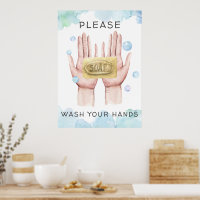 Lavez Vos Mains | Illustration Aquarelle