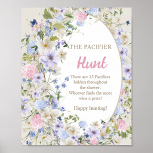 Poster Lavish Fleurs sauvages Baby in florom chasse au Pa