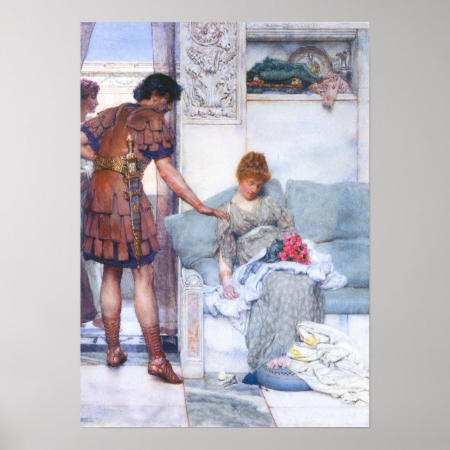Poster Lawrence Alma-Tadema - Un accueil tranquille (Devant)