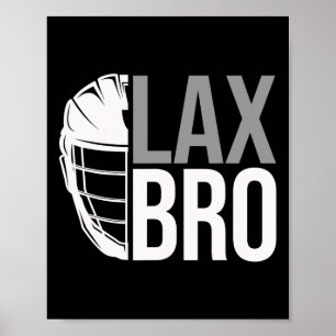 Poster Lax Bro Drôle Lacrosse Joueur Garçon Enfants