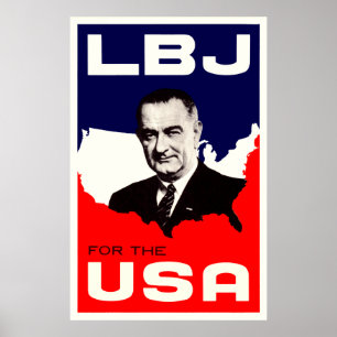 Poster LBJ 1964 pour les USA