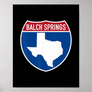 Poster Lch Springs Texas Tx Autoroute Vacances S