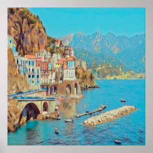 Poster ldp ATRANI - Côte d'Amalfi -