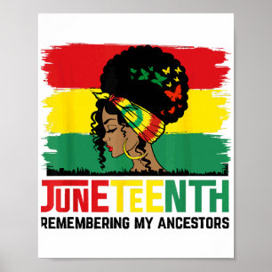 Poster Le 11° juin commémorant mes ancêtres célèbre Blac