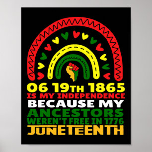 Poster Le 18 juin est ma fête de l'Indépendance Free Blac