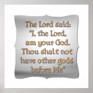 Poster Le 1er commandement