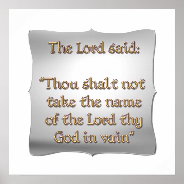 Poster Le 2e commandement (Devant)