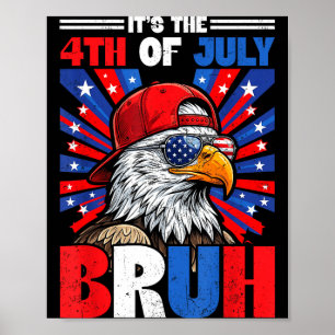 Poster Le 4 juillet bruh 250 ans 1776-2026 aigle