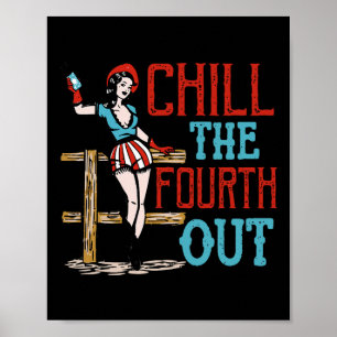 Poster Le 4 juillet, sortie patriotique de la fête de l'i