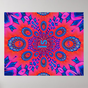 Poster Le "amour est des couleurs géniales de culture pop