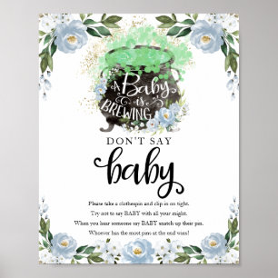 Poster Le Baby shower des garçons d'Halloween ne dit pas 