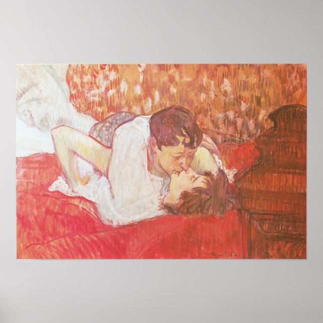 Poster Le baiser, 1893 (Devant)