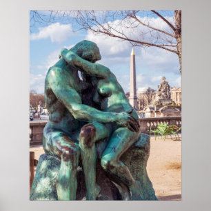 Poster Le Baiser d'Auguste Rodin aux Tuileries, Paris