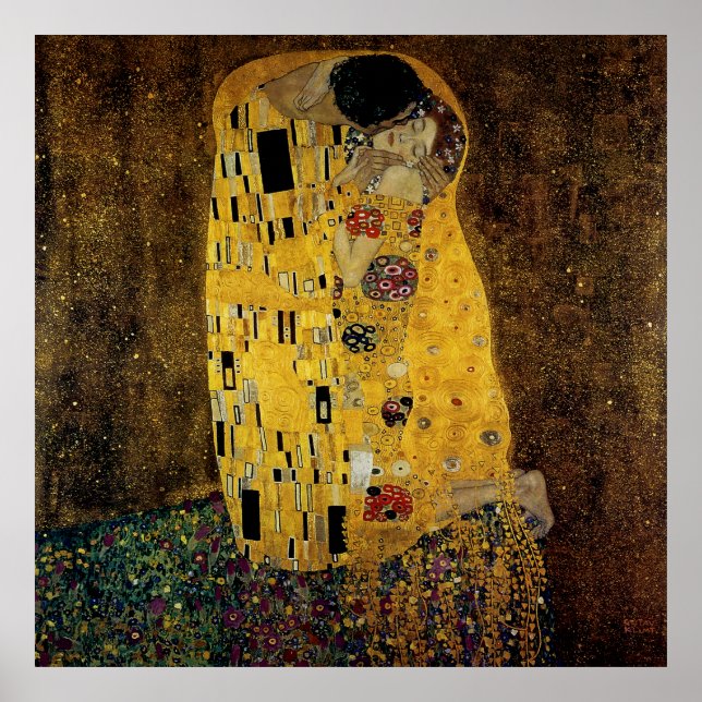 Poster Le baiser de Gustav Klimt (Devant)