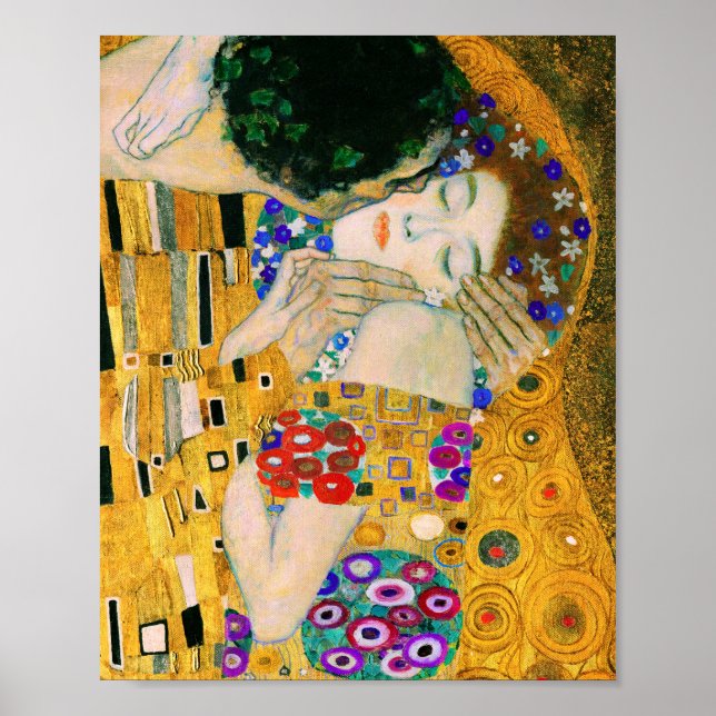 Poster Le baiser de Gustav Klimt (Devant)