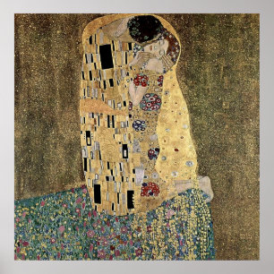 Poster Le baiser de Gustav Klimt (vers 1908)