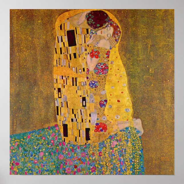 Poster Le baiser de Klimt (Devant)