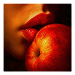 Poster Le Baiser de Nectarine – Un Portrait Intime
