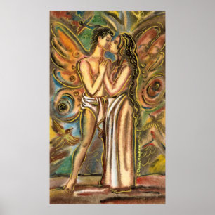 Poster Le baiser de papillon