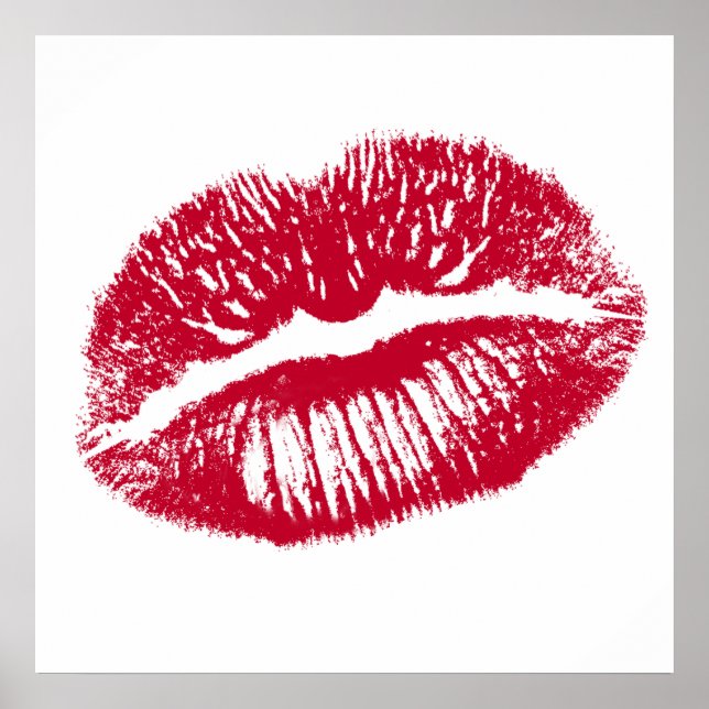 Poster Le Baiser, Lèvres Rouges (Devant)