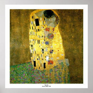 Poster Le baiser par Gustav Klimt