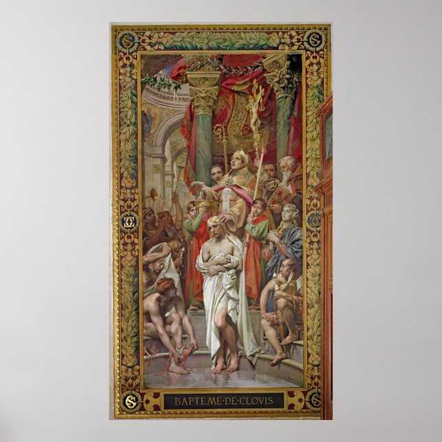 Poster Le baptême de Clovis I (Devant)