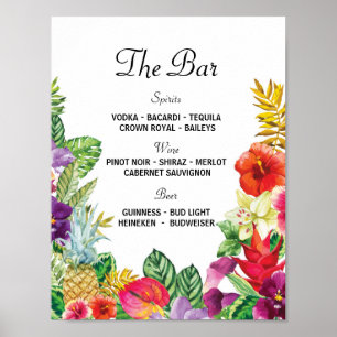 Poster Le Bar Aloha Luau Signal d'Événement Réception de