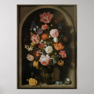Poster Le baroque vintage, morceau de fleur par