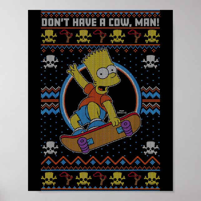 Poster Le Bart de Noël n'a pas de vache pull moche  (Devant)