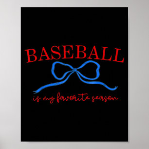 Poster Le baseball est ma chemise de saison préférée, Mer