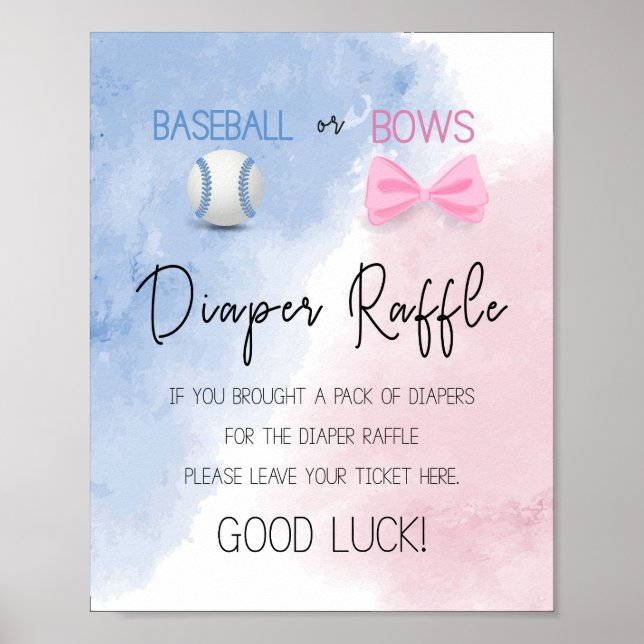 Poster Le baseball ou les escrocs diaper signe de tombole (Devant)