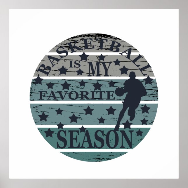 Poster le basket est ma saison préférée (Devant)