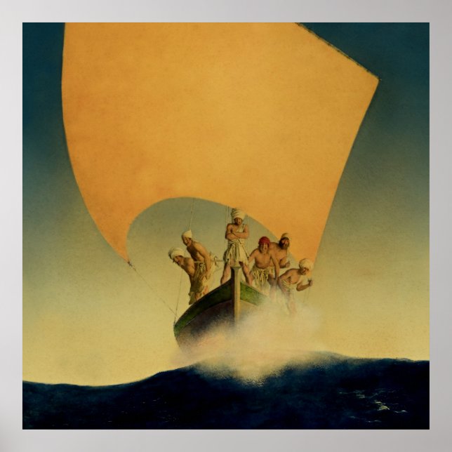 Poster "Le bateau pirate" de Maxfield Parrish (Devant)