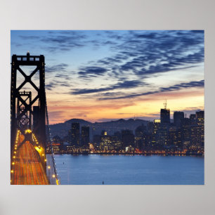 Poster Le Bay Bridge depuis Treasure Island