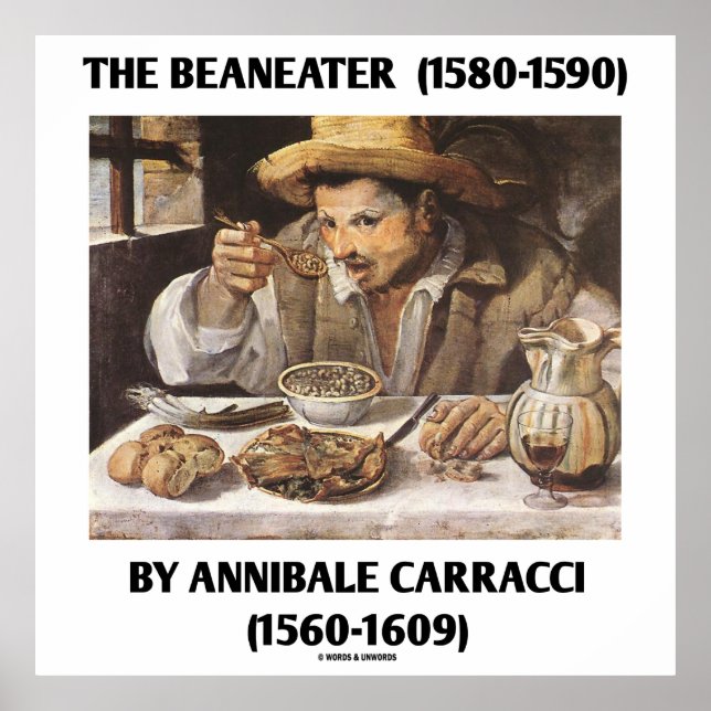 Poster Le Beaneater (1580-1590) Par Annibale Carracci (Devant)
