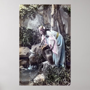 Poster Le beau premier cru 1906 romantique de Français