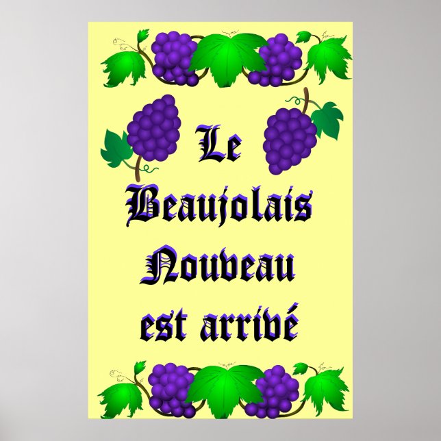 Poster Le Beaujolais Nouveau (Devant)