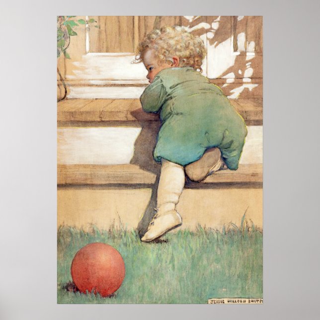 Poster Le bébé au lait par Jessie Willcox Smith (Devant)