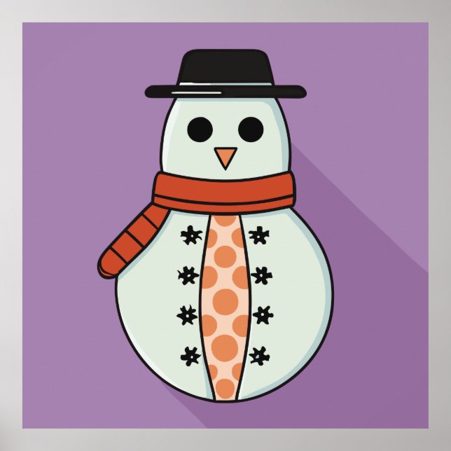 Poster Le bébé bonhomme de neige à Noël (Devant)